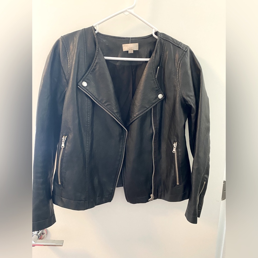 LOFT faux-leather moto jacket